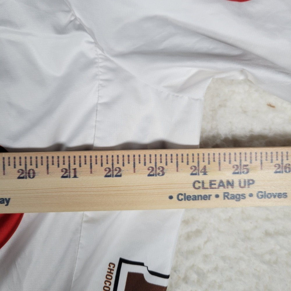 M&M's Shell Jacket Mens 2XL White Red All Over Print Logo Full Zip Windbreaker - Picture 7 of 12
